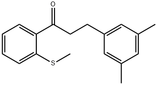 3-(3,5-DIMETHYLPHENYL)-2'-THIOMETHYLPROPIOPHENONE Struktur