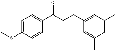 3-(3,5-DIMETHYLPHENYL)-4'-THIOMETHYLPROPIOPHENONE Struktur