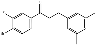 4'-BROMO-3-(3,5-DIMETHYLPHENYL)-3'-FLUOROPROPIOPHENONE Struktur