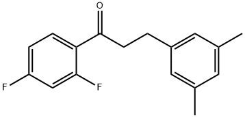 2',4'-DIFLUORO-3-(3,5-DIMETHYLPHENYL)PROPIOPHENONE Struktur