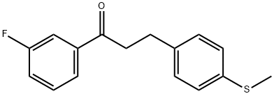 3'-FLUORO-3-(4-THIOMETHYLPHENYL)PROPIOPHENONE Struktur