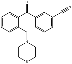 3'-CYANO-2-THIOMORPHOLINOMETHYL BENZOPHENONE Struktur