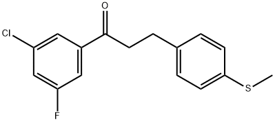 3'-CHLORO-5'-FLUORO-3-(4-THIOMETHYLPHENYL)PROPIOPHENONE Struktur