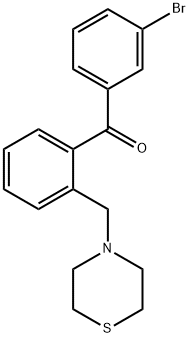 3'-BROMO-2-THIOMORPHOLINOMETHYL BENZOPHENONE Struktur