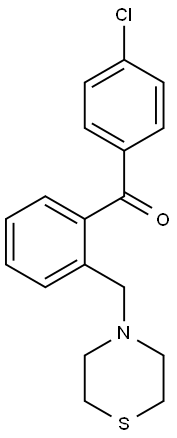 4'-CHLORO-2-THIOMORPHOLINOMETHYL BENZOPHENONE Struktur