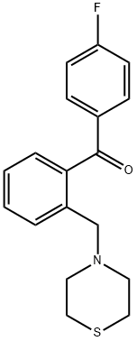 4'-FLUORO-2-THIOMORPHOLINOMETHYL BENZOPHENONE Struktur