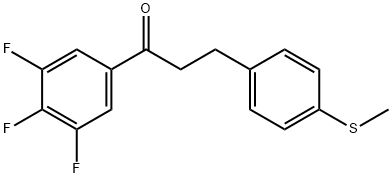 3-(4-THIOMETHYLPHENYL)-3',4',5'-TRIFLUOROPROPIOPHENONE Struktur