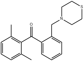 2,6-DIMETHYL-2'-THIOMORPHOLINOMETHYL BENZOPHENONE Struktur