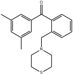 3,5-DIMETHYL-2'-THIOMORPHOLINOMETHYL BENZOPHENONE Struktur