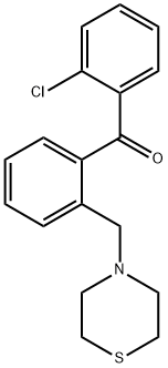 2-CHLORO-2'-THIOMORPHOLINOMETHYL BENZOPHENONE Struktur