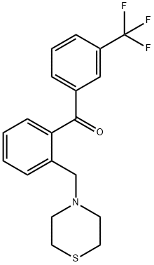 2-THIOMORPHOLINOMETHYL-3'-TRIFLUOROMETHYLBENZOPHENONE Struktur