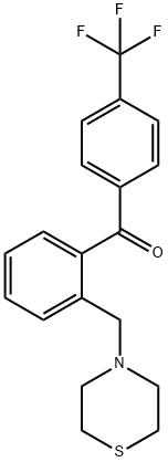 2-THIOMORPHOLINOMETHYL-4'-TRIFLUOROMETHYLBENZOPHENONE Struktur