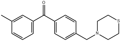 3-METHYL-4'-THIOMORPHOLINOMETHYL BENZOPHENONE Struktur