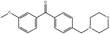 3-METHOXY-4'-THIOMORPHOLINOMETHYL BENZOPHENONE Struktur