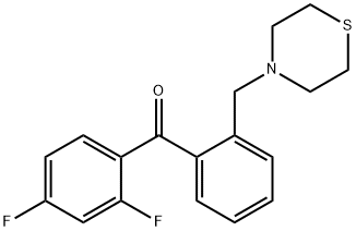 2,4-DIFLUORO-2'-THIOMORPHOLINOMETHYL BENZOPHENONE Struktur