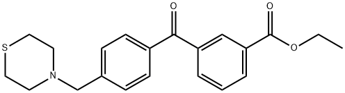 3-CARBOETHOXY-4'-THIOMORPHOLINOMETHYL BENZOPHENONE Struktur