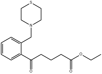 ETHYL 5-OXO-5-[2-(THIOMORPHOLINOMETHYL)PHENYL]VALERATE Struktur