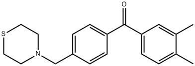 3,4-DIMETHYL-4'-THIOMORPHOLINOMETHYL BENZOPHENONE Struktur