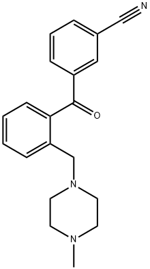 3'-CYANO-2-(4-METHYLPIPERAZINOMETHYL) BENZOPHENONE Struktur