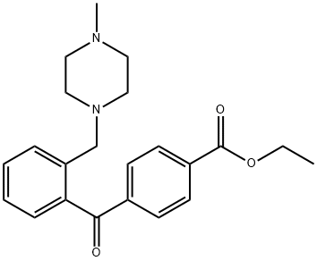 4'-CARBOETHOXY-2-(4-METHYLPIPERAZINOMETHYL) BENZOPHENONE Struktur