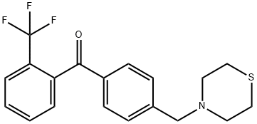 4'-THIOMORPHOLINOMETHYL-2-TRIFLUOROMETHYLBENZOPHENONE Struktur