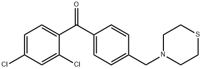 2,4-DICHLORO-4'-THIOMORPHOLINOMETHYL BENZOPHENONE Struktur