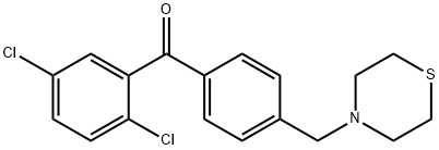 2,5-DICHLORO-4'-THIOMORPHOLINOMETHYL BENZOPHENONE Struktur