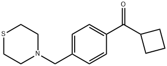 CYCLOBUTYL 4-(THIOMORPHOLINOMETHYL)PHENYL KETONE Struktur