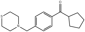 CYCLOPENTYL 4-(THIOMORPHOLINOMETHYL)PHENYL KETONE Struktur