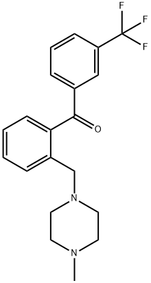 2-(4-METHYLPIPERAZINOMETHYL)-3'-TRIFLUOROMETHYLBENZOPHENONE Struktur