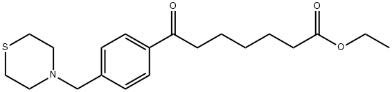 ETHYL 7-OXO-7-[4-(THIOMORPHOLINOMETHYL)PHENYL]HEPTANOATE Struktur