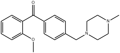 2-METHOXY-4'-(4-METHYLPIPERAZINOMETHYL) BENZOPHENONE Struktur