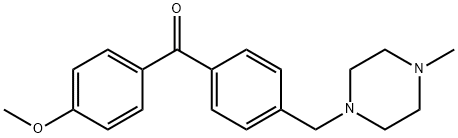 4-METHOXY-4'-(4-METHYLPIPERAZINOMETHYL) BENZOPHENONE Struktur