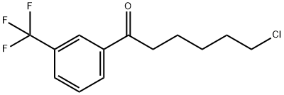 6-CHLORO-1-OXO-1-(3-TRIFLUOROMETHYLPHENYL)HEXANE Struktur