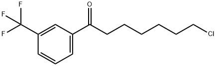 7-CHLORO-1-OXO-1-(3-TRIFLUOROMETHYLPHENYL)HEPTANE Struktur