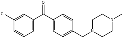 3-CHLORO-4'-(4-METHYLPIPERAZINOMETHYL) BENZOPHENONE Struktur