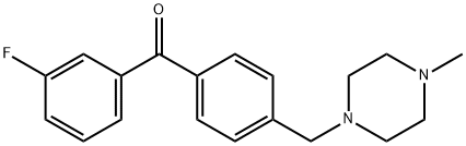 3-FLUORO-4'-(4-METHYLPIPERAZINOMETHYL) BENZOPHENONE Struktur