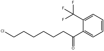 7-CHLORO-1-OXO-1-(2-TRIFLUOROMETHYLPHENYL)HEPTANE Struktur