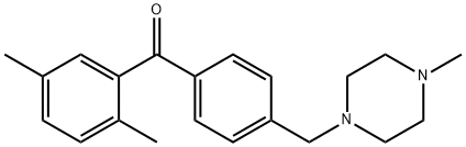 2,5-DIMETHYL-4'-(4-METHYLPIPERAZINOMETHYL) BENZOPHENONE Struktur