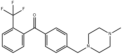 4'-(4-METHYLPIPERAZINOMETHYL)-2-TRIFLUOROMETHYLBENZOPHENONE Struktur