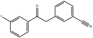 2-(3-CYANOPHENYL)-3'-IODOACETOPHENONE Struktur