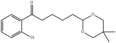 2'-CHLORO-5-(5,5-DIMETHYL-1,3-DIOXAN-2-YL)VALEROPHENONE Struktur