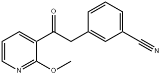 2-METHOXY-3-(3-CYANOPHENYLACETYL)PYRIDINE Struktur