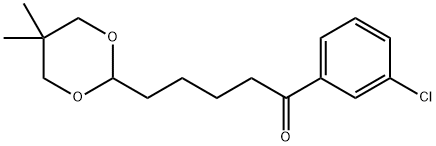 3'-CHLORO-5-(5,5-DIMETHYL-1,3-DIOXAN-2-YL)VALEROPHENONE Struktur