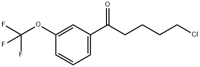 5-CHLORO-1-OXO-1-(3-TRIFLUOROMETHOXYPHENYL)PENTANE Struktur