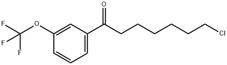 7-CHLORO-1-OXO-1-(3-TRIFLUOROMETHOXYPHENYL)HEPTANE Struktur