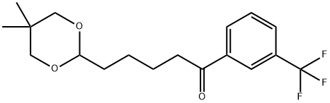 5-(5,5-DIMETHYL-1,3-DIOXAN-2-YL)-3'-TRIFLUOROMETHYLVALEROPHENONE Struktur