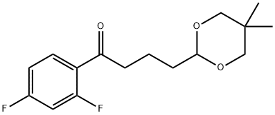 2',4'-DIFLUORO-4-(5,5-DIMETHYL-1,3-DIOXAN-2-YL)BUTYROPHENONE Struktur