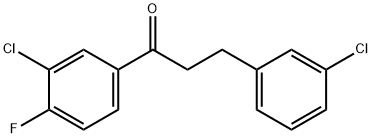 3'-CHLORO-3-(3-CHLOROPHENYL)-4'-FLUOROPROPIOPHENONE Struktur