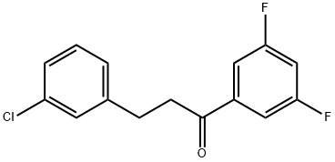 3-(3-CHLOROPHENYL)-3',5'-DIFLUOROPROPIOPHENONE Struktur